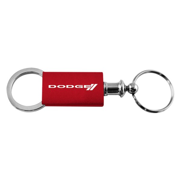 Autogold® - Dodge Stripe Logo Red Anodized Aluminum Valet Key Chain