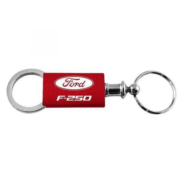 Autogold® - F-250 Red Anodized Aluminum Valet Key Chain