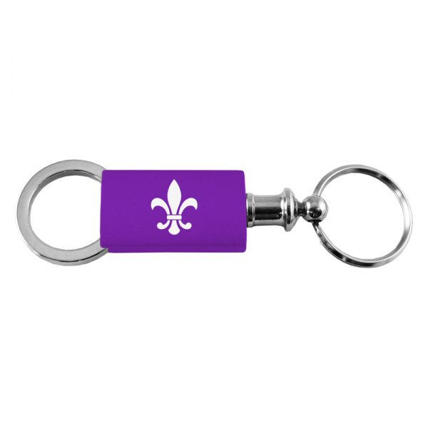 Autogold® - Fleur-De-Lis Purple Anodized Aluminum Valet Key Chain