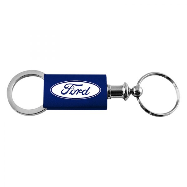 Autogold® - Ford Navy Anodized Aluminum Valet Key Chain