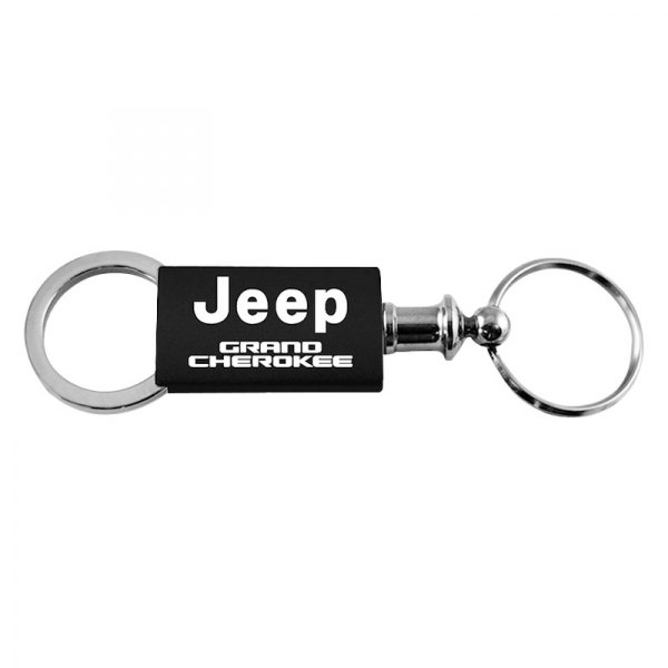 Autogold® - Grand Cherokee Black Anodized Aluminum Valet Key Chain