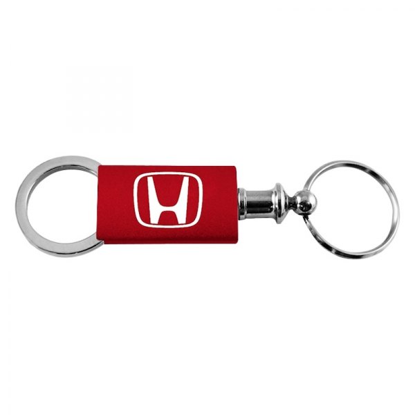 Autogold® - Honda "H" Red Anodized Aluminum Valet Key Chain