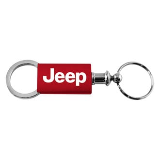 Autogold® - Jeep Red Anodized Aluminum Valet Key Chain