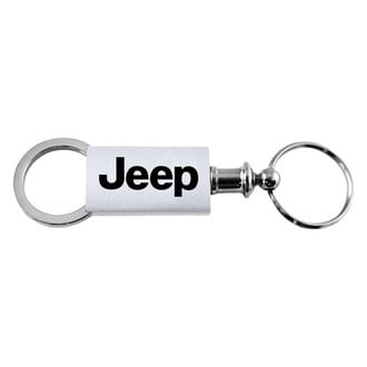 Autogold® - Jeep Silver Anodized Aluminum Valet Key Chain