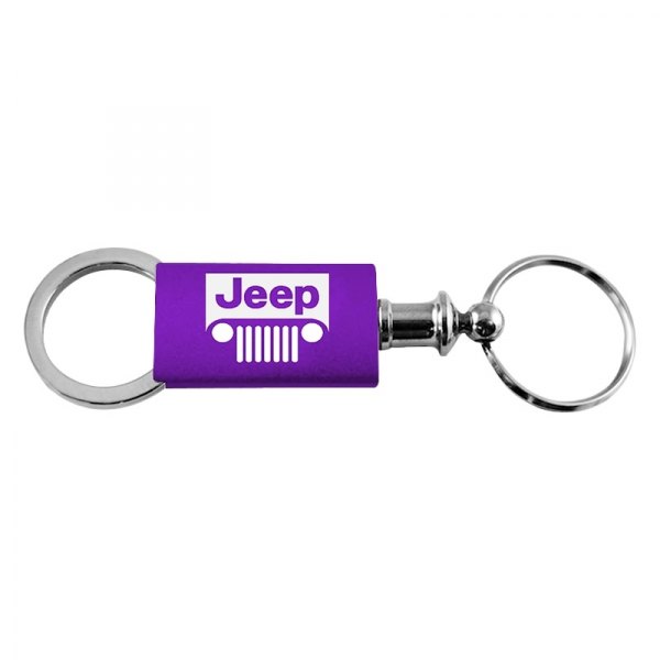 Autogold® - Jeep Grille Purple Anodized Aluminum Valet Key Chain