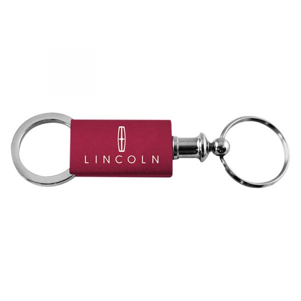 Autogold® - Lincoln Burgandy Anodized Aluminum Valet Key Chain