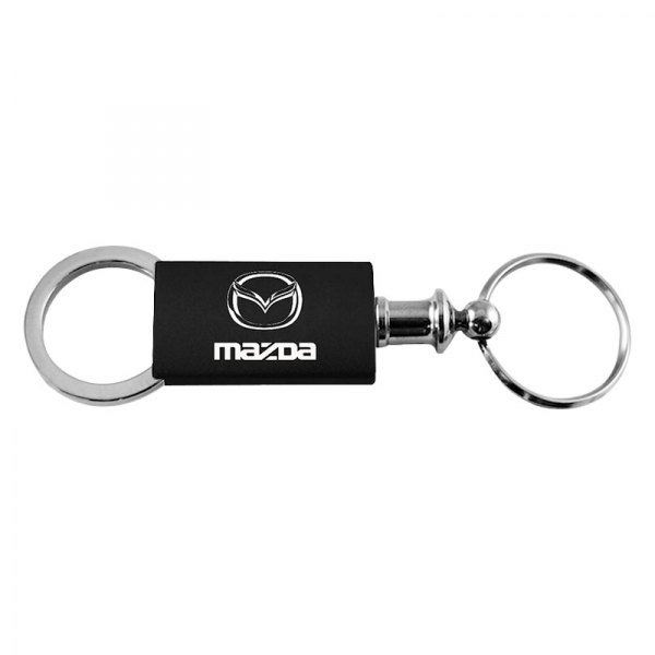 Autogold® - Mazda Black Anodized Aluminum Valet Key Chain