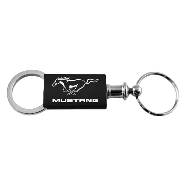 Autogold® - Mustang Black Anodized Aluminum Valet Key Chain