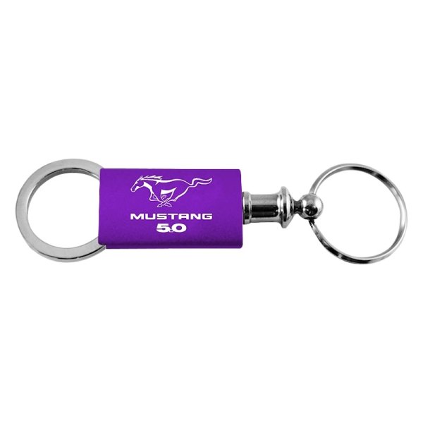 Autogold® - Mustang 5.0 Purple Anodized Aluminum Valet Key Chain