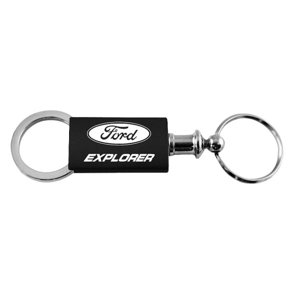 Autogold® - Explorer Black Anodized Aluminum Valet Key Chain