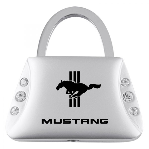 Autogold® - Mustang Tri-Bar Jeweled Purse Key Chain