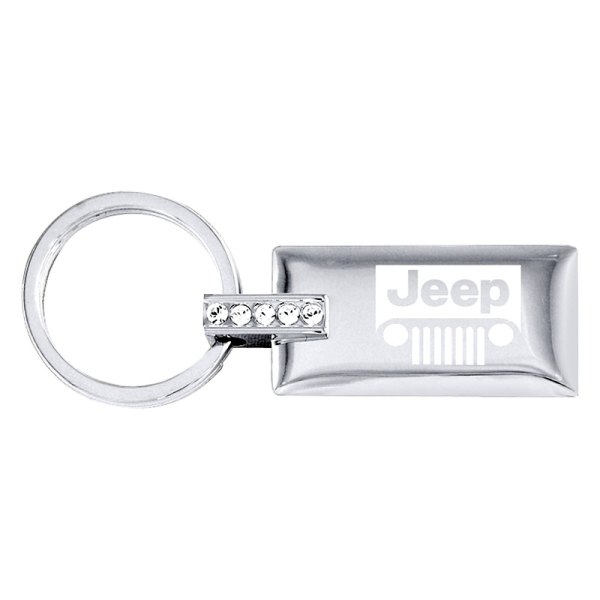 Autogold® - Jeep Grille Jeweled Rectangular Key Chain