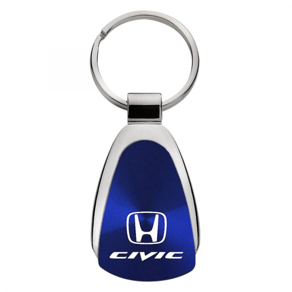 Autogold® - Civic Blue Teardrop Key Chain