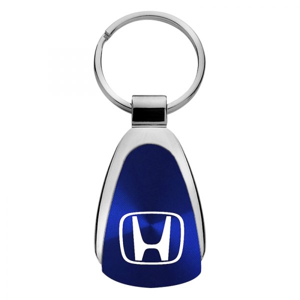 Autogold® - Honda "H" Blue Teardrop Key Chain