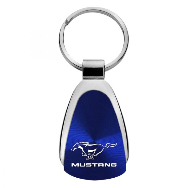 Autogold® - Mustang Blue Teardrop Key Chain