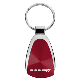 Autogold® - Dodge Stripe Logo Burgundy Teardrop Key Chain