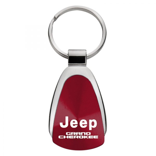 Autogold® - Grand Cherokee Burgundy Teardrop Key Chain