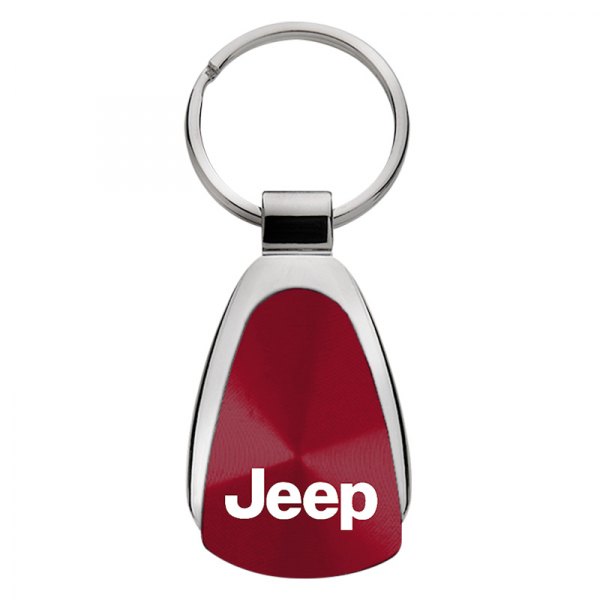 Autogold® - Jeep Burgundy Teardrop Key Chain