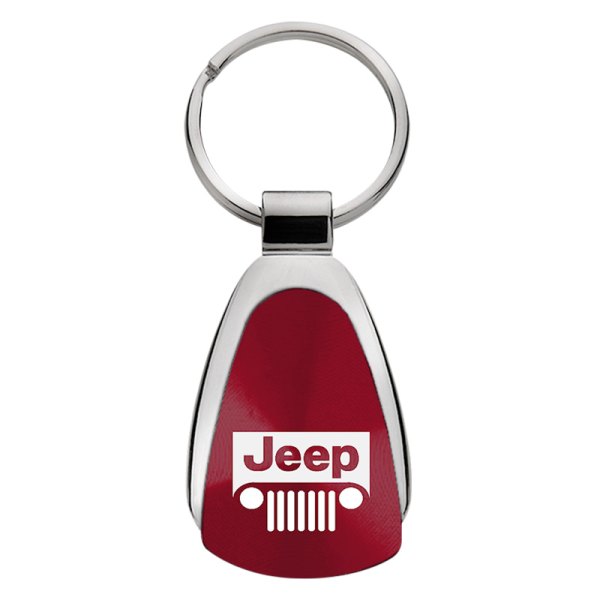 Autogold® - Jeep Grille Burgundy Teardrop Key Chain