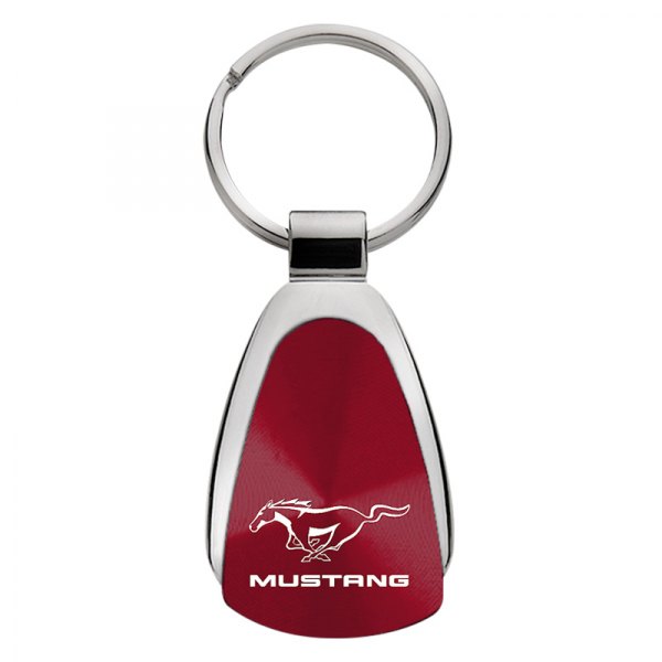 Autogold® - Mustang Burgundy Teardrop Key Chain