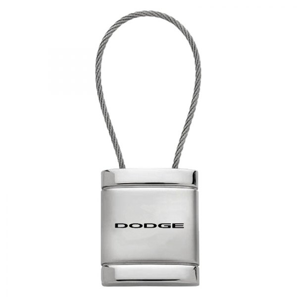 Autogold® - Dodge Satin-Chrome Cable Key Chain