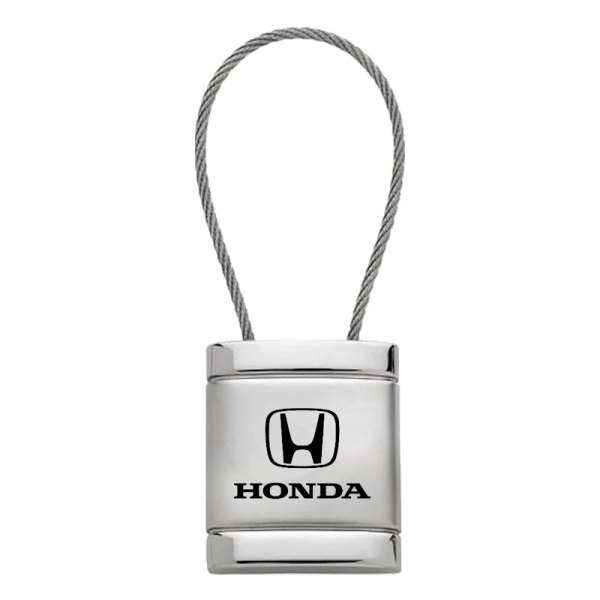 Autogold® - Honda Satin-Chrome Cable Key Chain