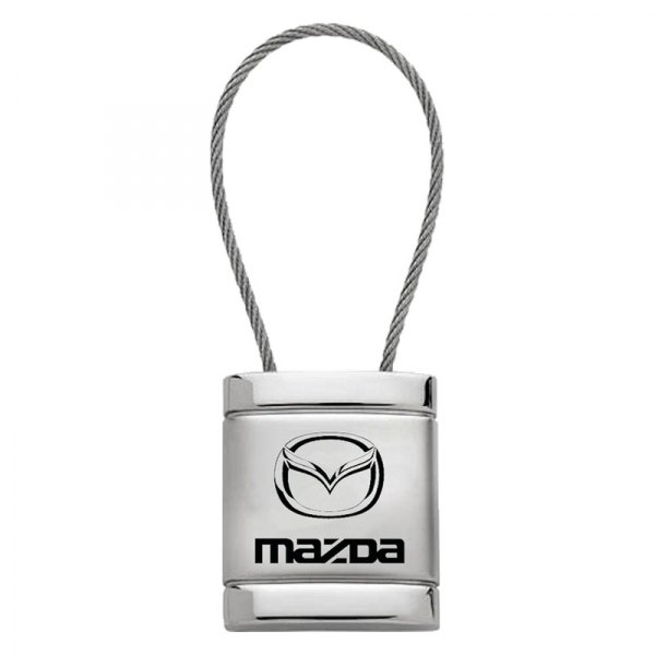 Autogold® - Mazda Satin-Chrome Cable Key Chain