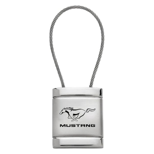 Autogold® - Mustang Satin-Chrome Cable Key Chain