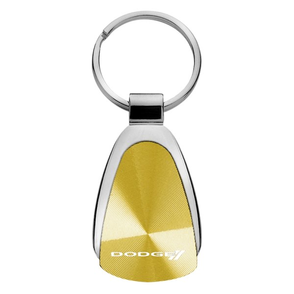 Autogold® - Dodge Stripe Logo Gold Teardrop Key Chain