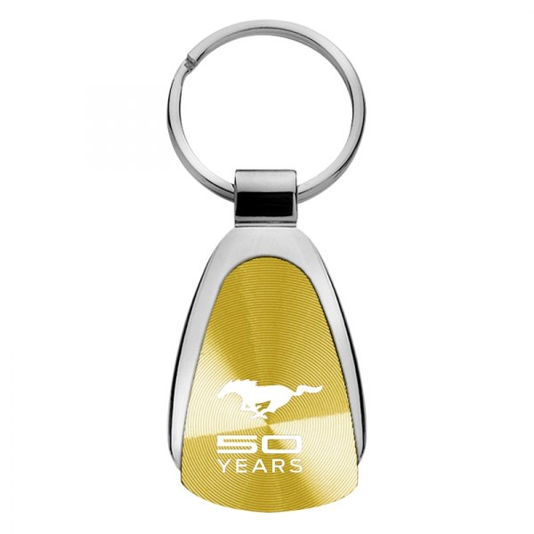 Autogold® - Mustang 50 Years Gold Teardrop Key Chain