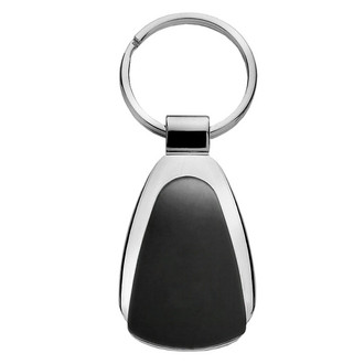 Autogold® - Blank Black Teardrop Key Chain