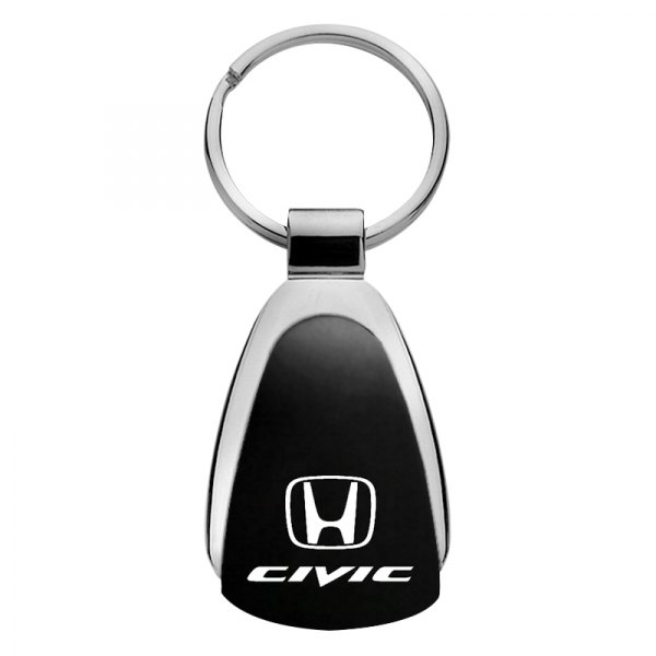 Autogold® - Civic Black Teardrop Key Chain