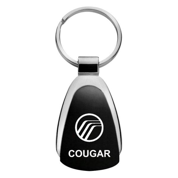 Autogold® - Cougar Black Teardrop Key Chain