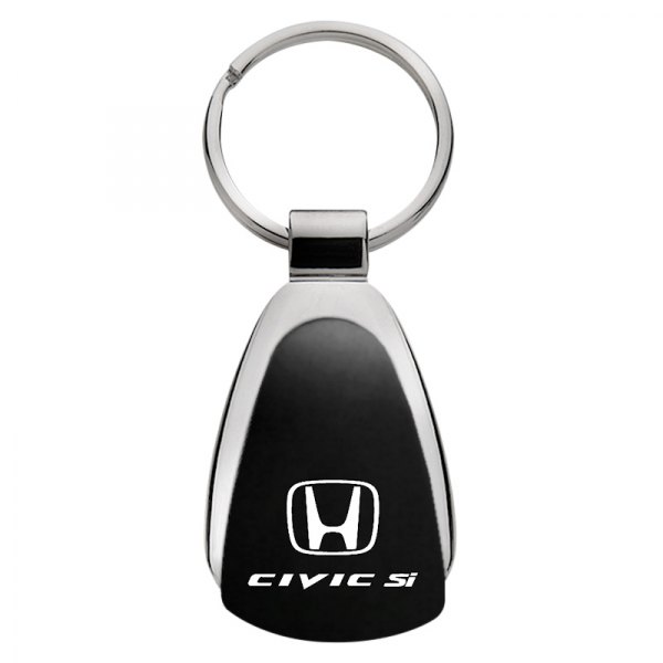 Autogold® - Civic SI Black Teardrop Key Chain