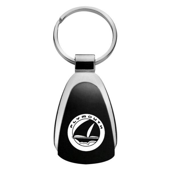 Autogold® - Plymouth Black Teardrop Key Chain