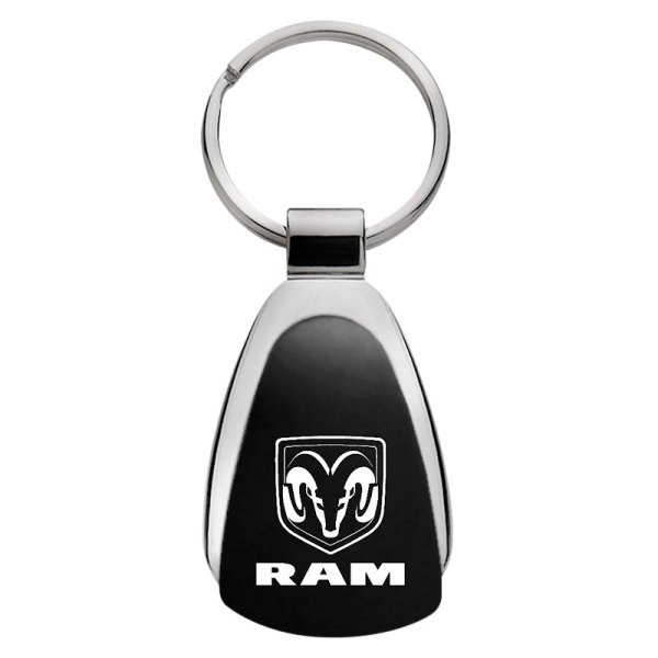 Autogold® - Ram Black Teardrop Key Chain