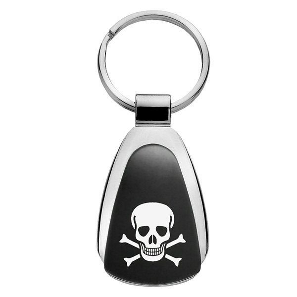 Autogold® - Skull Black Teardrop Key Chain