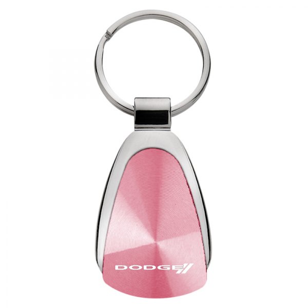 Autogold® - Dodge Stripe Logo Pink Teardrop Key Chain