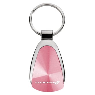 Autogold® - Dodge Stripe Logo Pink Teardrop Key Chain