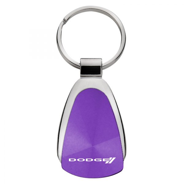 Autogold® - Dodge Stripe Logo Purple Teardrop Key Chain