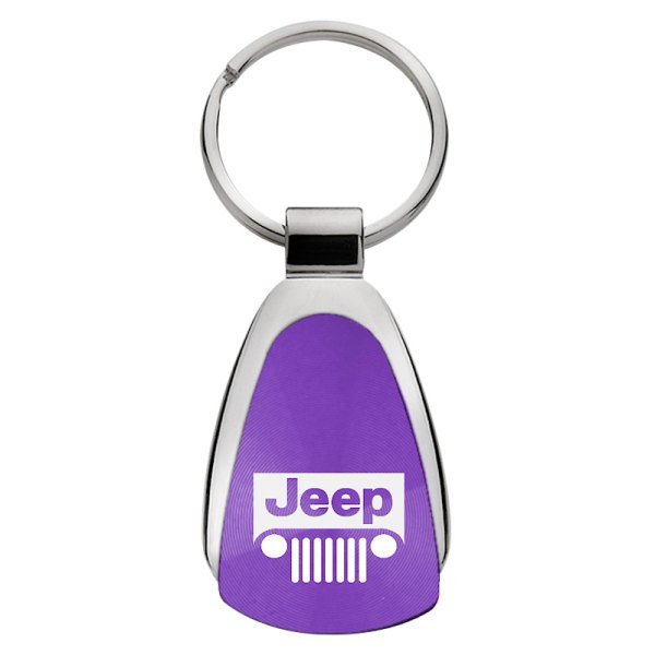 Autogold® - Jeep Grille Purple Teardrop Key Chain