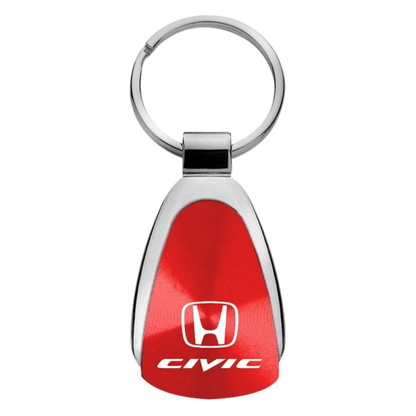 Autogold® - Civic Red Teardrop Key Chain