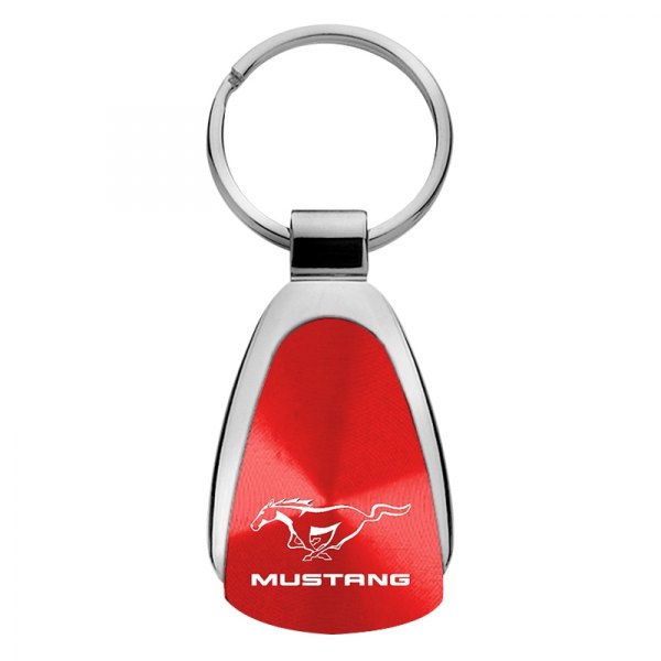 Autogold® - Mustang Red Teardrop Key Chain