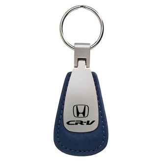 Autogold® - CR-V Blue Leather Teardrop Key Chain