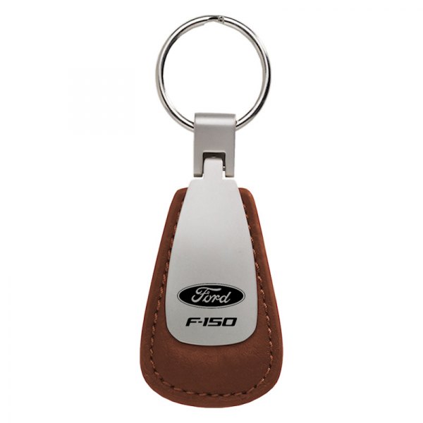 Autogold® - F-150 Brown Leather Teardrop Key Chain