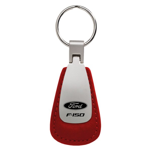 Autogold® - F-150 Red Leather Teardrop Key Chain