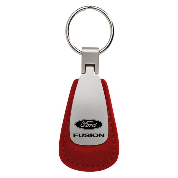 Autogold® - Fusion Red Leather Teardrop Key Chain