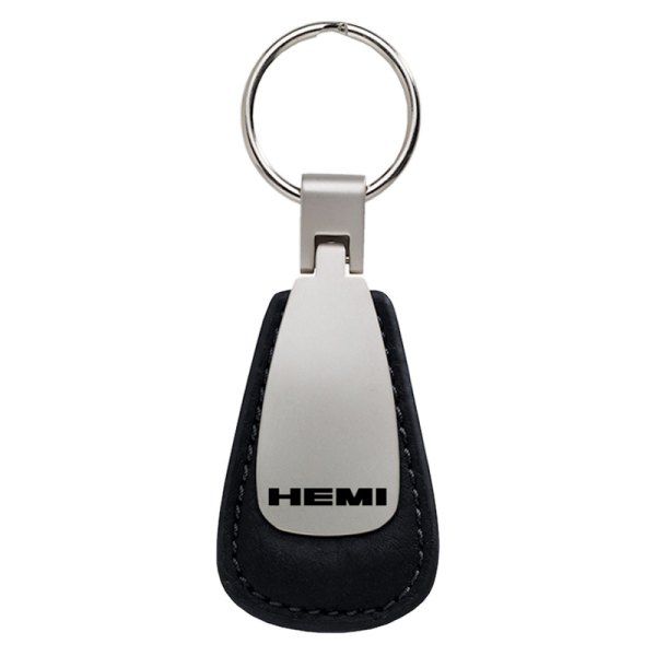 Autogold® - Hemi Black Leather Teardrop Key Chain