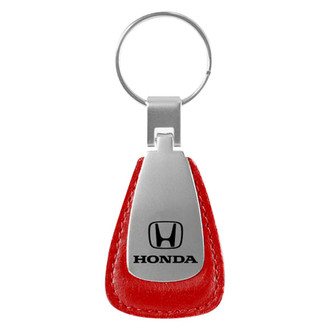 Autogold® - Honda Red Leather Teardrop Key Chain