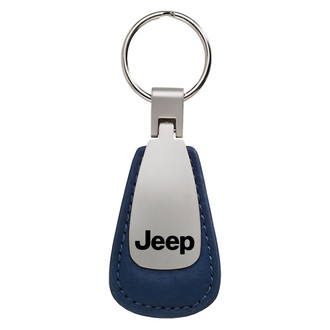 Autogold® - Jeep Blue Leather Teardrop Key Chain